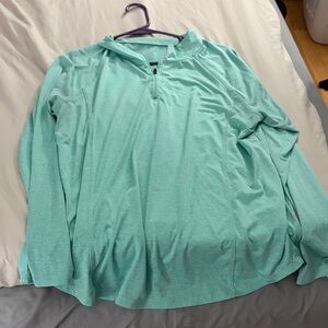 Teal Quarter-Zip Pullover